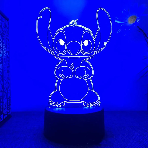 Sarjakuva  Stitch Figuuri 3D LED Valo Lapset LED Yö valo USB LED pöytä lamppu