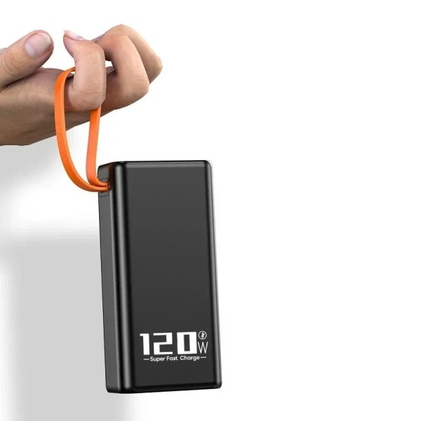 Bedste kvalitet PowerBank 200000mAh Tovejs 120W Hurtig Opladning Powerbank Bærbar Oplader Type-C  til IPhone 14 13 W/ LED Lys Eksternt Batteri