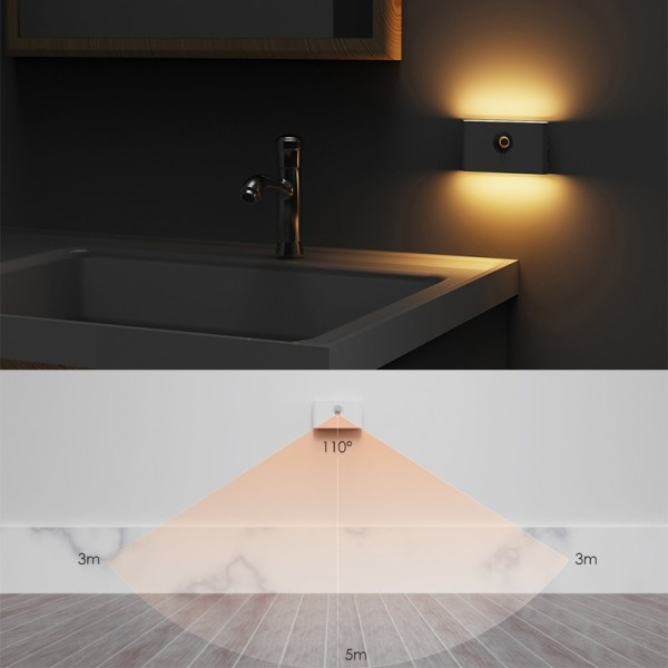 Induktio yö valo LED Ihminen keho infrapuna tyyppi C lataus langaton magneettinen induktio valo