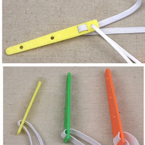3 storlekar Multicolor Plast Elastic Glides Guides Threaders Wear Elastic Band Verktyg