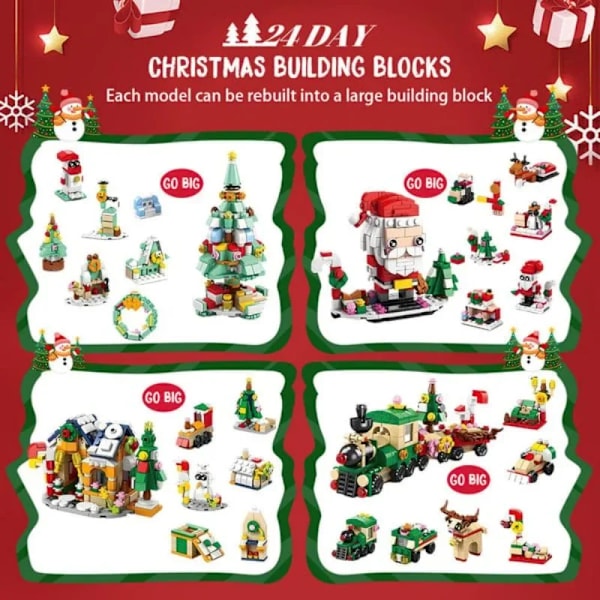 Jul advent kalender 24 dage nedtælling overraskelse blind kasse