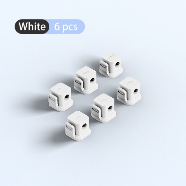 PZOZ 6st Kabel Arrangör Management Tråd Hållare USB Kabel Winder Skrivbord Städt Klämmer För Mus Hörlurar sladd Data Linje skydd