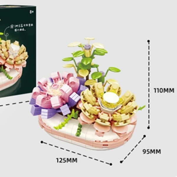 Noctilucent Potte Planter Sukkulenter Bonsai Træer Have Romantisk Bygningsblokke Model Klodser
