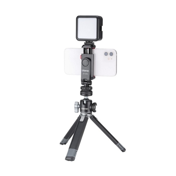 ST-06S Telefon holder Mount Clamp Clip Horizontal og lodret Shooting for Smartphone Cold Shoe Mount