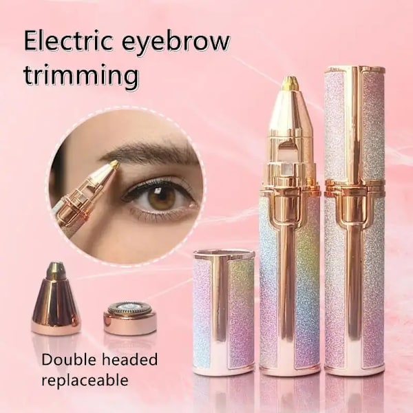 Bærbar 2 IN 1 Elektrisk Epilator Øjenbryn trimmer Kvinder's Krop Ansigts Læbe Epilator Genopladelig Mini Smertefri Barberkniv Save Shaver