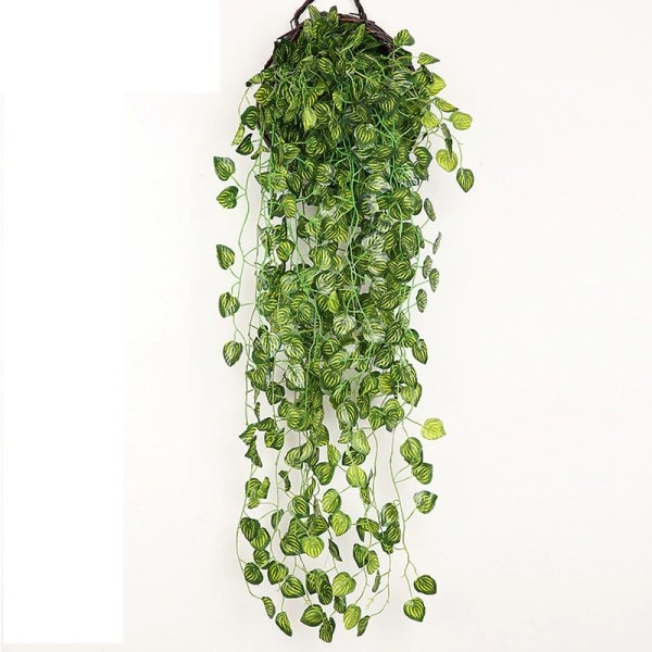Kunstig plante vinstokke væg hængende rattan blade grene udendørs have hjem pynt plastik falsk silke blade