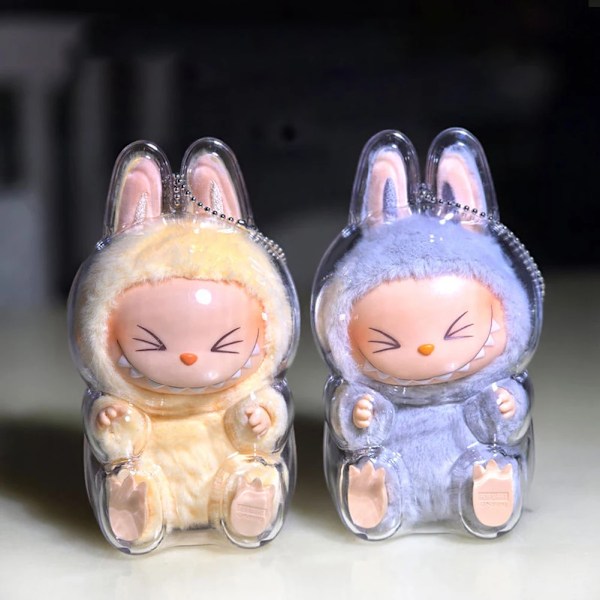 Transparent skyddande skydd monster leksak tomte docka lock förvaring box