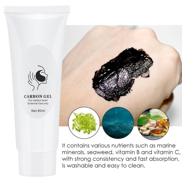 80 ml kol peeling gel för hudförnyelse ansiktsbehandling hudvård djup rengöring ansiktsbehandling svart mask