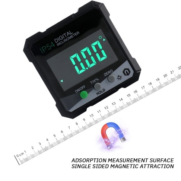 Digital Display Inklinasjon Boks Presisjon Måling Magnetisk Sug Protractor