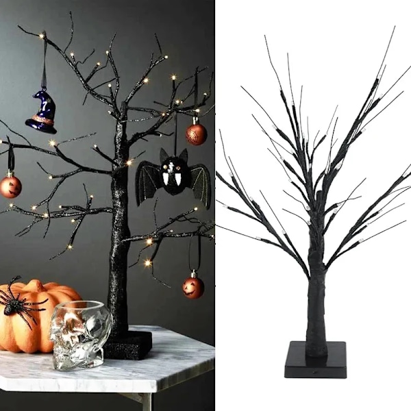 LED Birk Træ Lys Halloween Fest Hængende Ornamenter Træ Dekorationer til Hjem