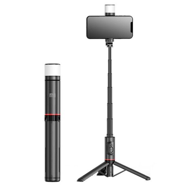 Selfie Stick Teleskop Stång Telefon Stativ Mobil Ställ Bluetooth Stativ Stativ med Fjärrkontroll Ring Light