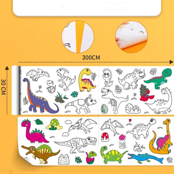 Lasten Graffiti Kuva Scroll Väritys Kuva Scroll Kolme Metteri Pitkä kuvio