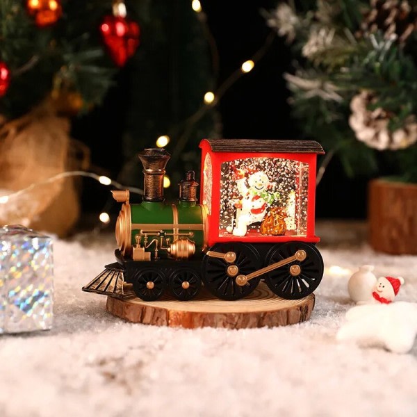 Julenissen Snømann Julegave Julaften Musikk Eske Tog Musikk Eske Krystall Ball Ornamenter