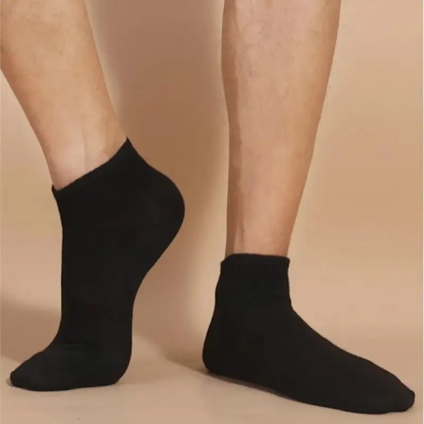 10 par unisex Casual vanlig farge båt sokker tynn pustende komfortabel anti lukt svetteabsorberende lav kuttet ankel sokker