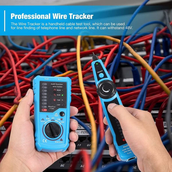 FWT11 Hög Kvalitet RJ11 RJ45 Cat5 Cat6 Telephone Wire Tracker Tracer Toner Ethernet LAN Nätverk Kabel Tester Line Finder