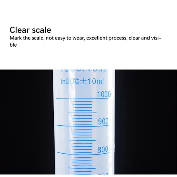 4 stycken Mätningskoppar Tillräckligt Laboratoriemätare Professionella Verktyg Trial Tub Transparent Stabil Cylinder för Mätning Användning