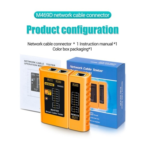Kabel LAN testare Nätverk Kabel Tester RJ45 RJ11 RJ12 CAT5 UTP LAN Kabel Tester Nätverksverktyg