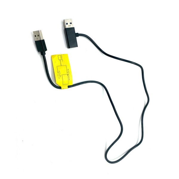 2 in 1 USB virta syöttö kaapeli auto laturiin