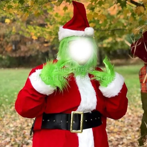 Jultomten kostym set rekvisita bälten handskar masker hattar fest och boll kostymer