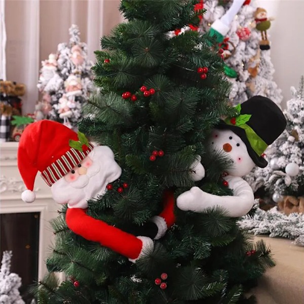 Sødt kram Træet Dukken Julemanden Snemand Jule Træ Ornament Festlig Dekor