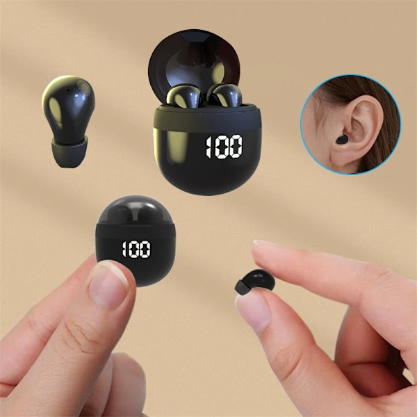 mini hörlurar trådlösa bluetooth hörlurar sleep headset med mikrofon brusreducering tung bas öronsnäckor