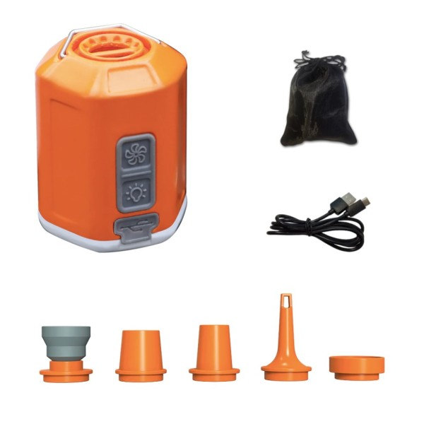 Mini Luft Pumpe 4,2kPa Genopladelig Bærbar Luft Pumpe med Camping Lanterne