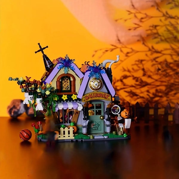 Halloween Scene Spesial Hus Bygning Klosser For ferie Utsøkt Dekorasjon Leker