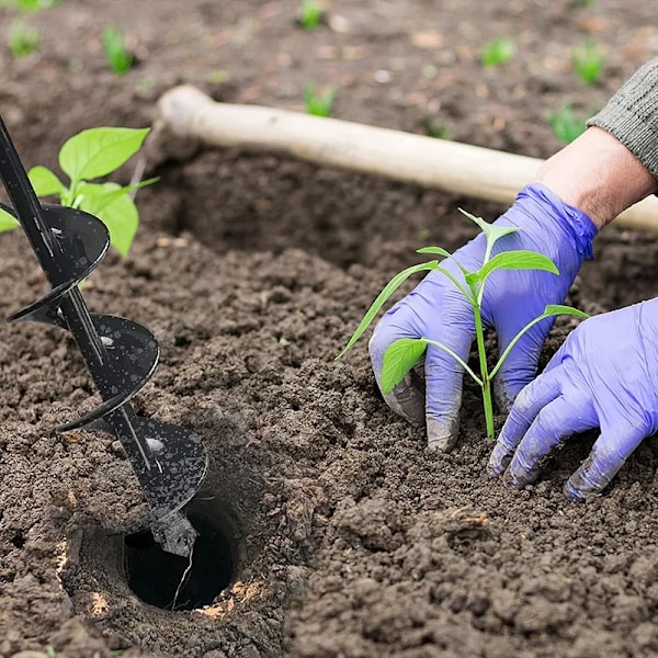 Bedste kvalitet Have Snegl Spiral Bor Bit Havearbejde Blomster Planter Jord Bor Plantering Hul Graver Værktøj Løs jord Bor Bit Tilbehør