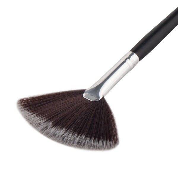 1 st Professionell Fläkt Makeup Brush Blending Highlighter Kontur Ansikte Lös Pudder Brush