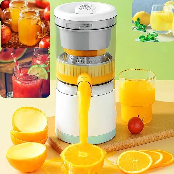 Bærbar Elektrisk Juicer Trådløs Orange Juicer USB Genopladelig Citron presser
