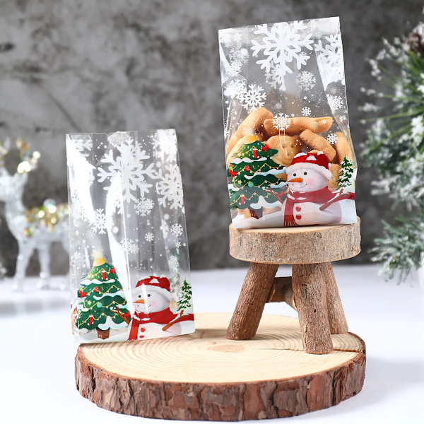 Jul Snögubbe bakat varor påse god jul inredning