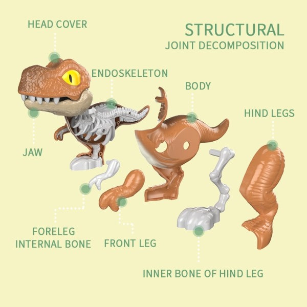 Børn Puslespil Gør det selv 3D Samling Populær Videnskab Små Dinosaur Manuel Samling Iført Dinosaur Legetøj