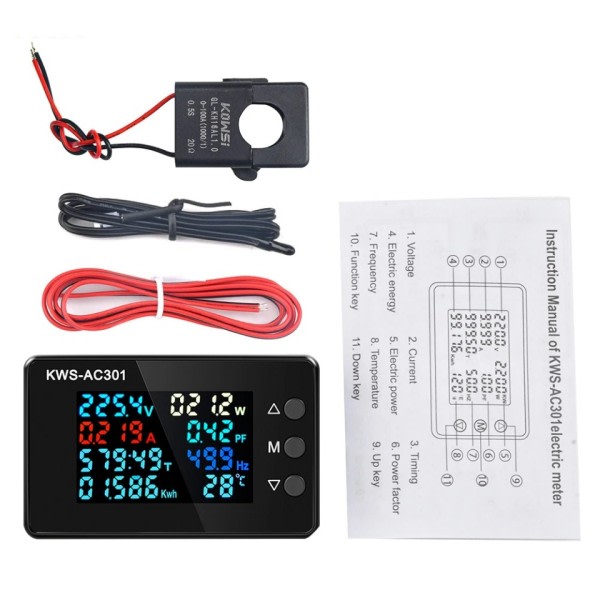 Wattmeter Power Meter Voltmeter Power Analyzer El Meter