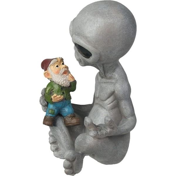 Ainutlaatuinen Alien Gnome Ornamentti hartsi ET koriste figuurit tonttu kääpiö patsas käsityöt