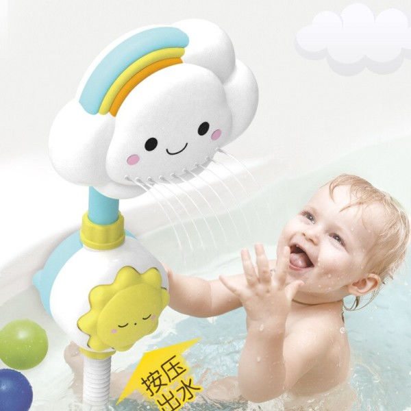 Baby badekar leker sky badekar dusj bading tuter suger foldbar kran barn badekar leker