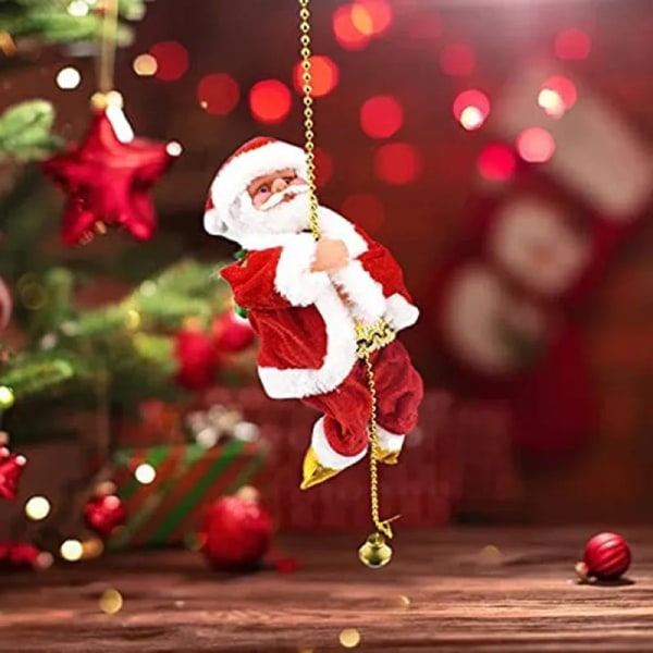 Elektrisk nissen klatring tau stige med musikk nissen musikalsk leker til jul