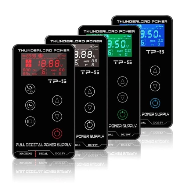 Digital Tatuering Strömförsörjning LCD Touch Skärm Dubbel Strömkälla