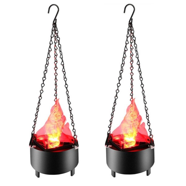 3D Dynamic Jule Magic Bonfire Fest LED Hængende Elektrisk Simulering Flame Lampe
