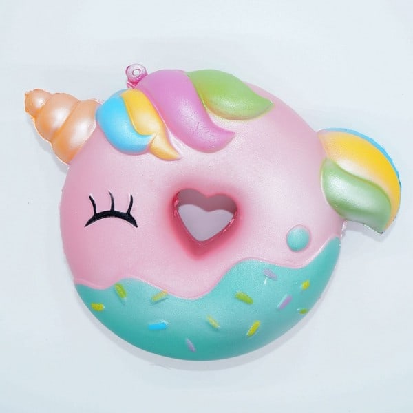 Antistress Søt Frukt Smiley Donut Squeeze Myk Squishy Langsomt Stiger Søtt Duftende Stress Lettelse