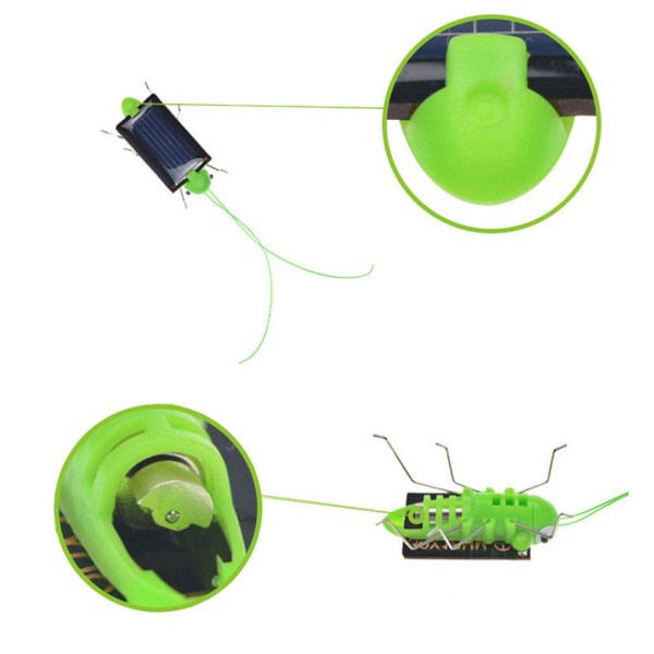 Sol Gräshoppa Insekt Soldriven Bug Robot Moving Toy Solar Power Utomhus Leksaker