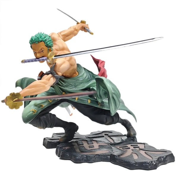 18CM One Piece Luffy Figur Roronoa Zoro Three-Blade Sa-Maksimum Manga Anime Statue PVC Action Samling Modell Leker