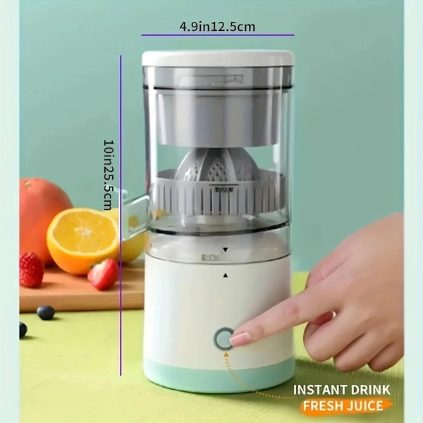 Bærbar Elektrisk Juicer Trådløs Orange Juicer USB Genopladelig Citron presser
