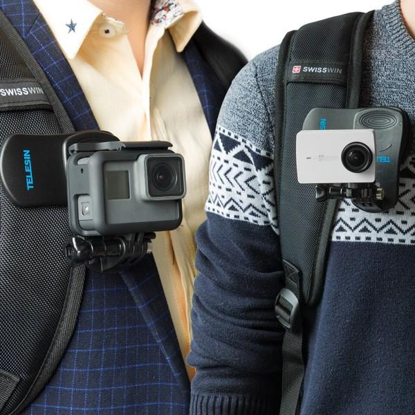GoPro Hero 11 10 9 8 7 6 Ryggsäck Clip 360 Rotary Clip Mount