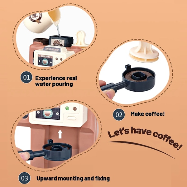 Simulering Mat Brød Kaffe Kake Letsom Lek Shopping Kontant Registrer Leker