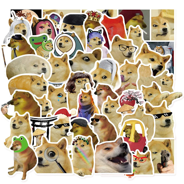 Morsomme Hund Meme Klistermerker Dekaler Barneleker Bærbar PC Telefon Motorsykkel Bagasje Bil Kjøleskap Gitar Sykkel Vanntett Klistermerke