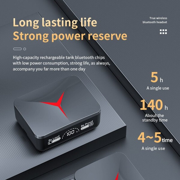 Bluetooth Øretelefoner Trådløse Hodetelefoner Touch Control Gaming Hodesett
