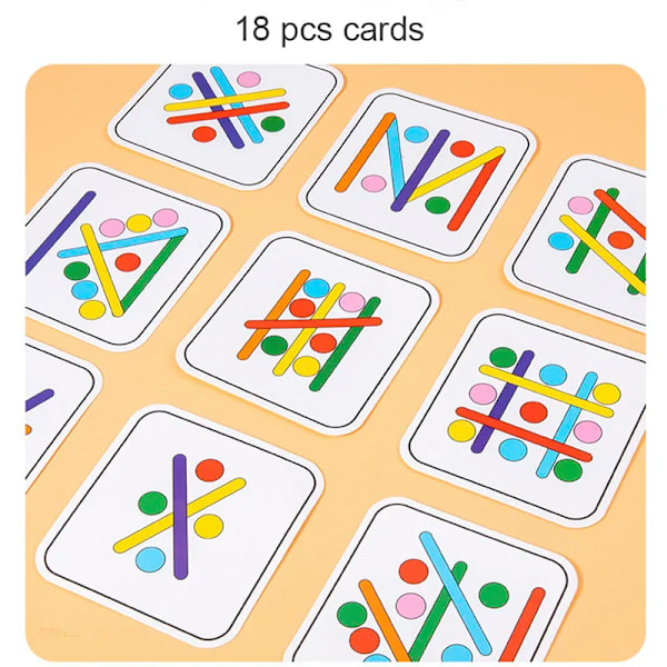 Barn's Rainbow Stick Tänka Pussel Trä Gör-det-själv Glass Käpp Pussel Utmaning Bord Spel Montessori Utbildningsleksaker