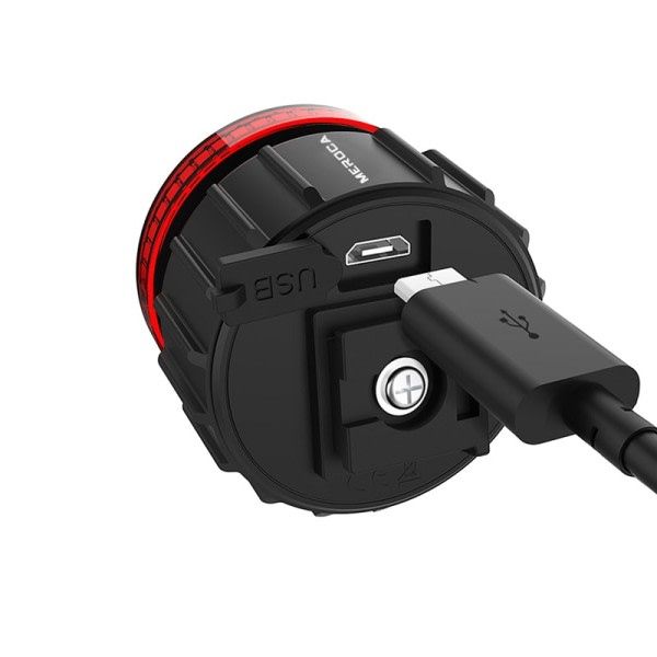 Cykel Bak Ljus USB Laddning Hög Synlighet Multifunktion Blinkande Med Broms Sensor Bakljus