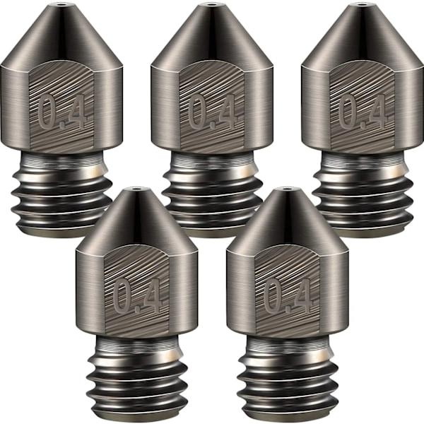 Härdat stål munstycke 0,4 mm 3D skrivare MK8 munstycken Verktyg Hög temperatur Nötningsbeständig för Makerbot Creality CR-10 Ender 3 Pro