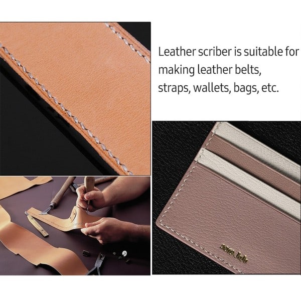 Leathercraft Spacer Værktøj Spacer Embossing System Set Sying Stitch Spacer Stitching Hjul Marker Værktøj